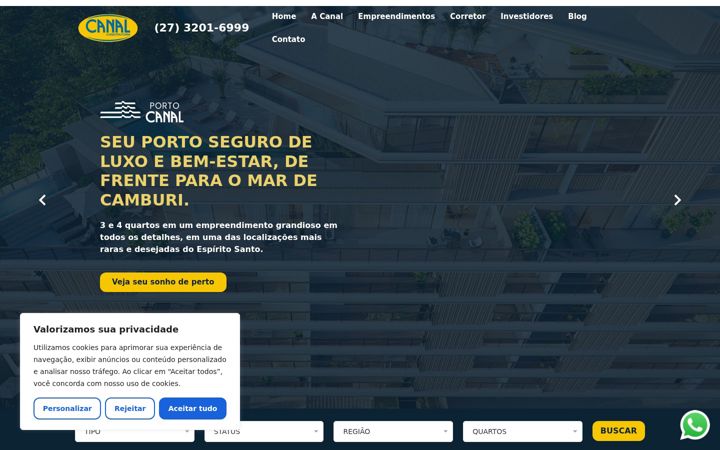 Screenshot του construtoracanal.com.br