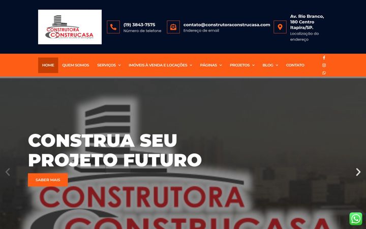 Screenshot of construtoraconstrucasa.com
