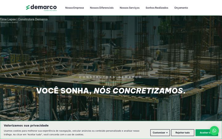 Screenshot του construtorademarco.com.br