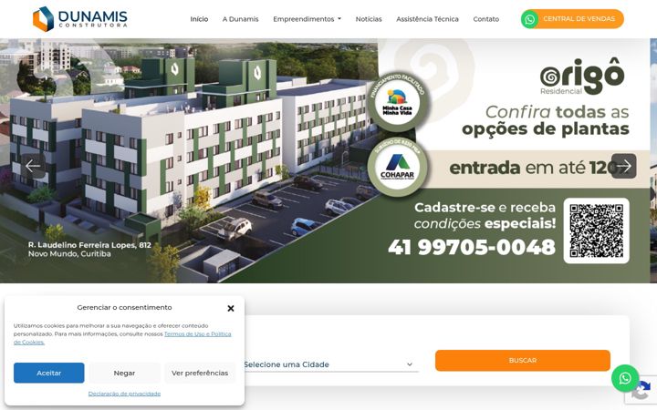 Ekrano kopija construtoradunamis.com.br