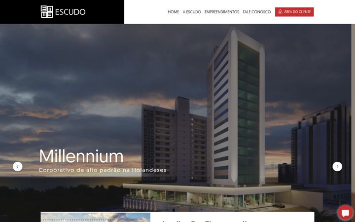 Screenshot του construtoraescudo.com.br