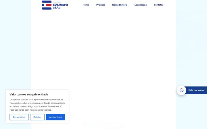 Screenshot του construtoraevaristoleal.com.br