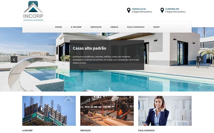 Screenshot του construtoraincorp.com.br