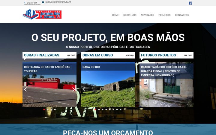 Screenshot of construtorajra.pt