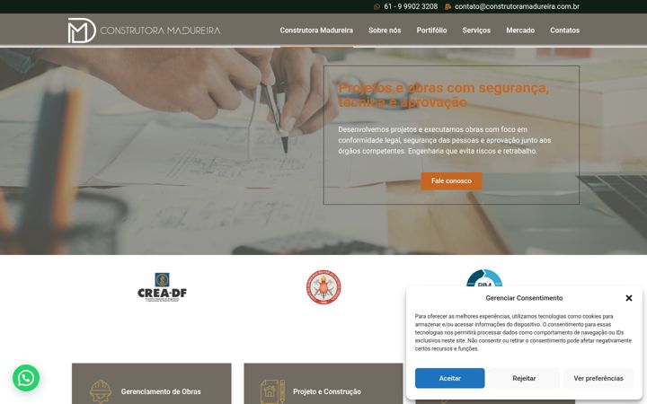 Screenshot του construtoramadureira.com.br