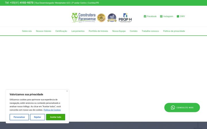 Screenshot of construtoraparanaense.com.br