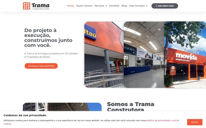 Ekrano kopija construtoratrama.com.br