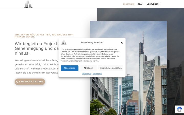 Screenshot of construxo.eu