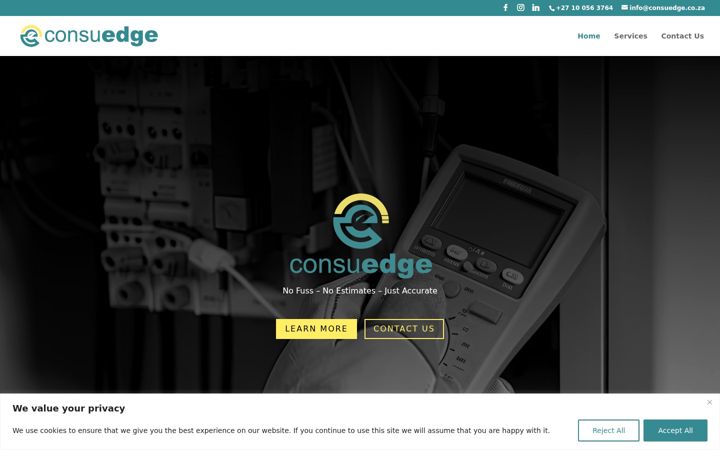 Snímek obrazovky consuedge.co.za