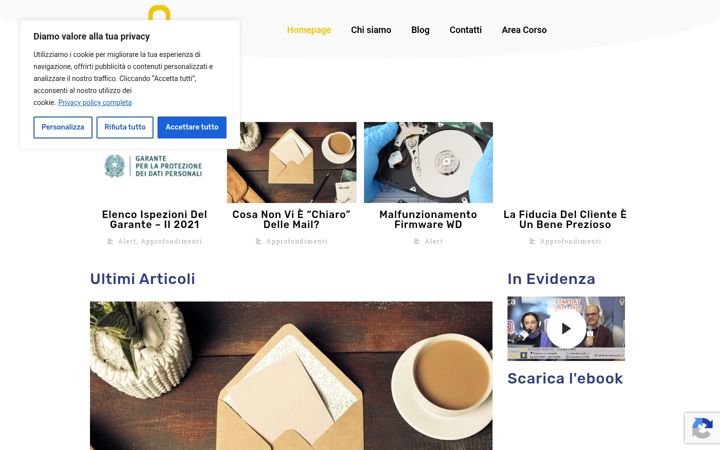 Snímek obrazovky consulente-gdpr.it