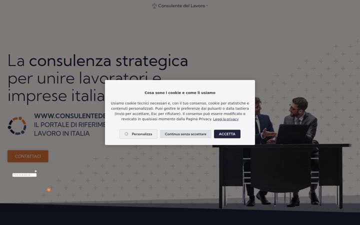 Ekrano kopija consulentedellavoro.it