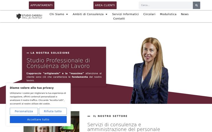 Screenshot of consulentelavorocassoli.it