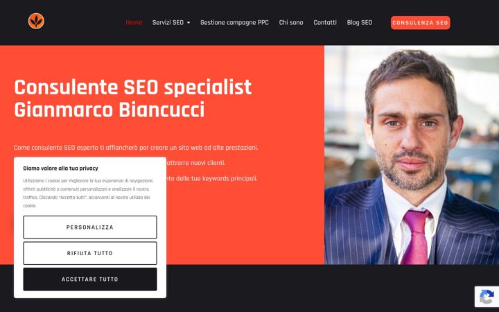 Screenshot of consulenteseogb.it