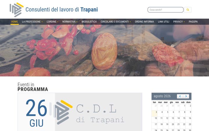 Snimka zaslona za consulentidellavoro.tp.it