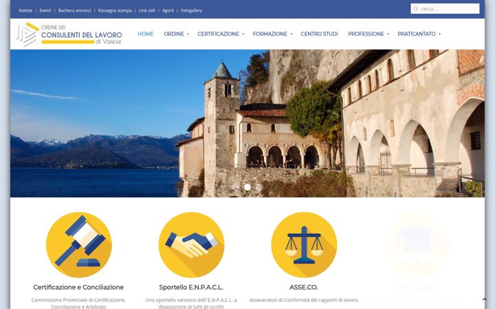 Snimka zaslona za consulentilavoro.varese.it