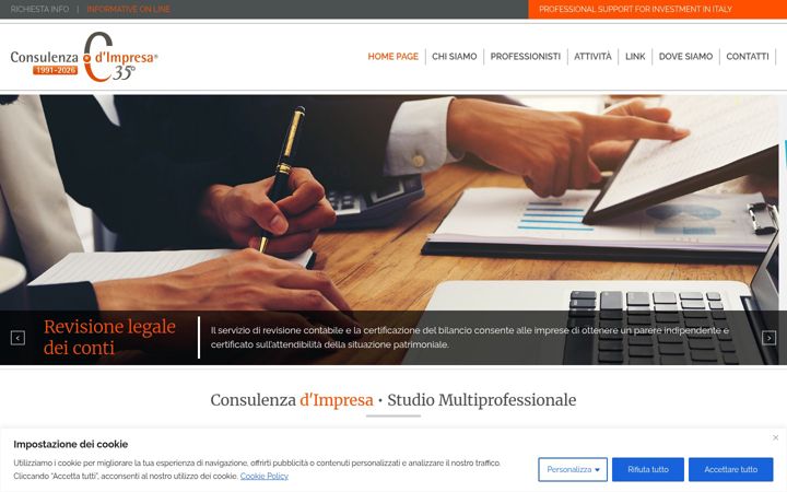 Ekrānuzņēmums no consulenza-impresa.it