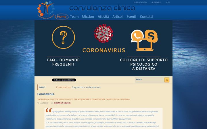 Screenshot of consulenzaclinica.com