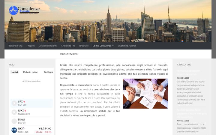 Ekrānuzņēmums no consulenzaevolutare.it