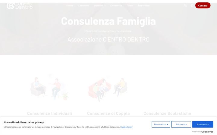Ekrānuzņēmums no consulenzafamiglia.it