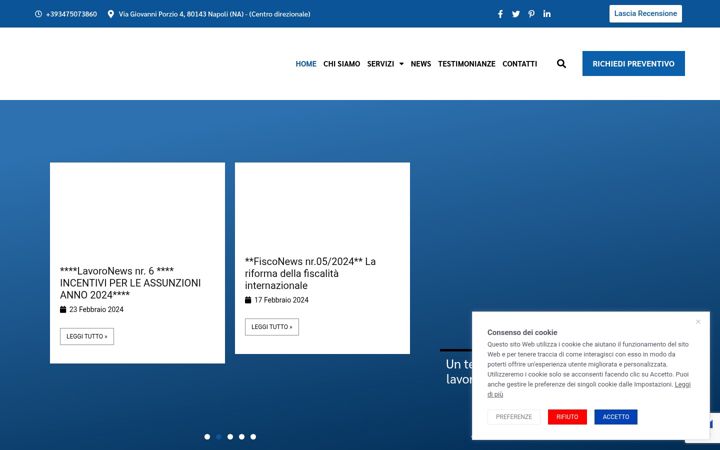 Screenshot di consulenzaimpresepeluso.it