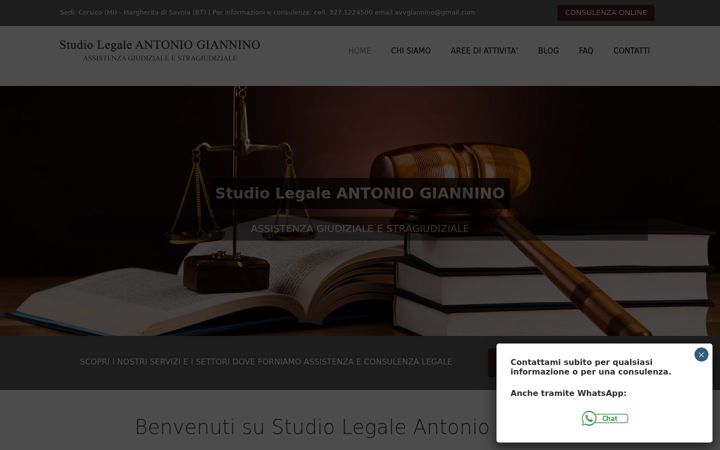 Screenshot of consulenzalegaleassicurativa.it