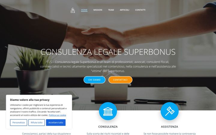 Screenshot of consulenzalegalesuperbonus.it