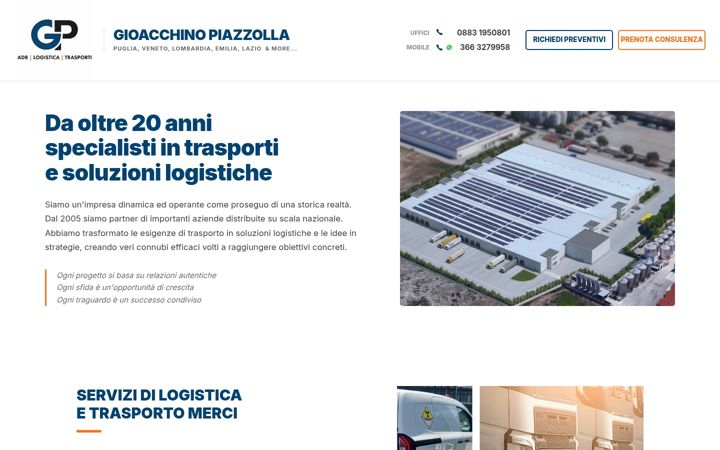 Screenshot of consulenzalogistica.eu