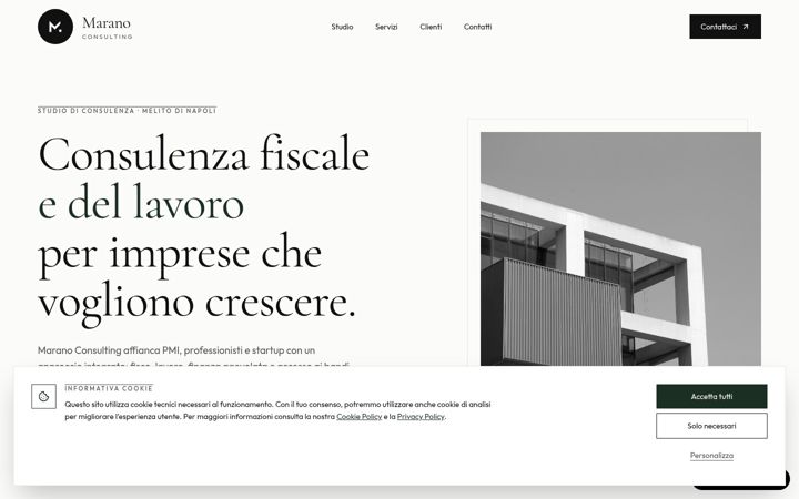 Screenshot of consulenzamarano.com