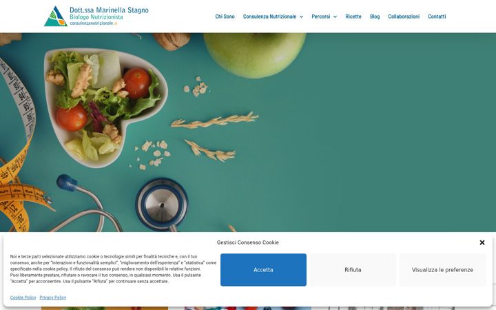 Screenshot of consulenzanutrizionale.it