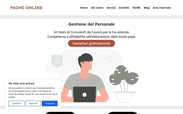 Screenshot of consulenzapagheonline.com