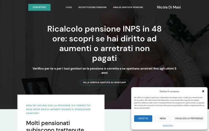 Screenshot of consulenzapensionistica.it