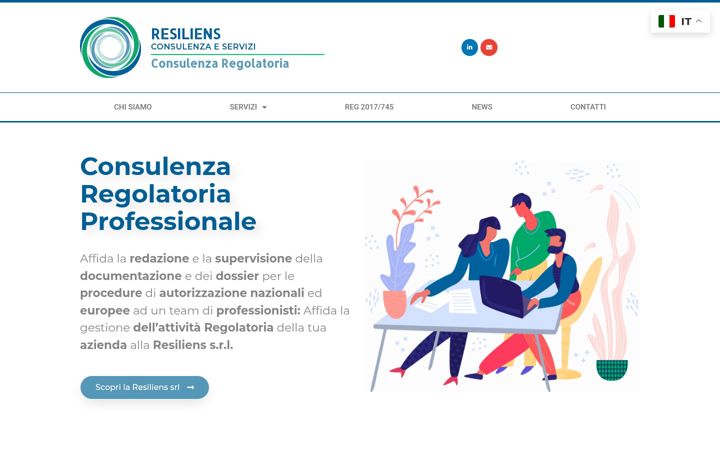 Skärmbild av consulenzaregolatoria.it