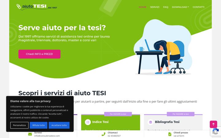 Screenshot of consulenzatesi.com