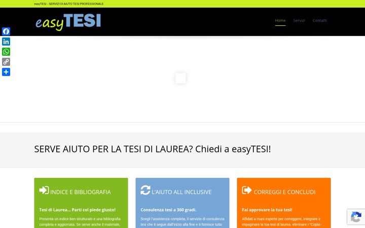 Skärmbild av consulenzatesi.it