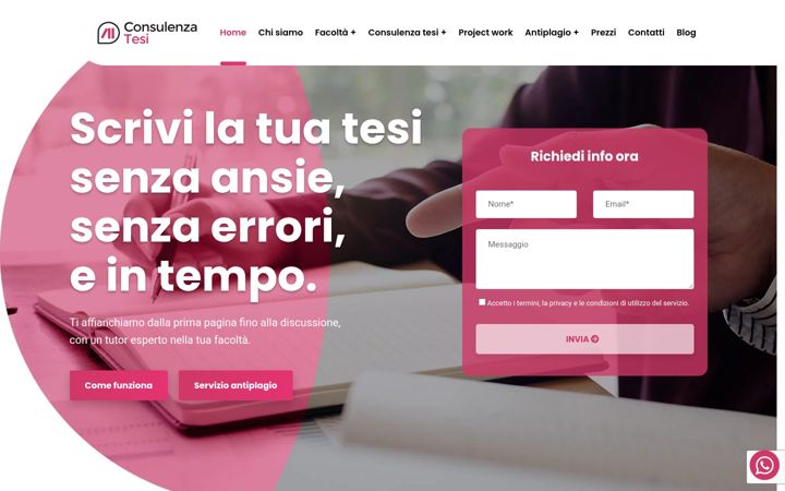 Screenshot of consulenzatesi.net
