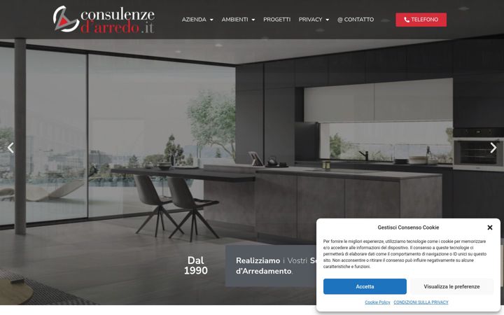 Skärmbild av consulenzedarredo.it