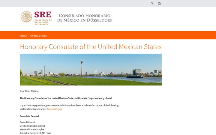 Screenshot of consulmexdus.com