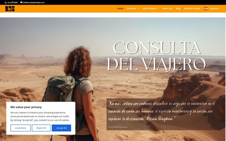 Screenshot of consultadelviajero.com