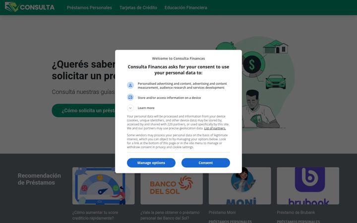 Screenshot of consultafinancas.com.br