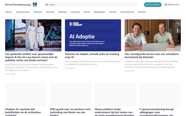 Captura de ecrã de consultancy.nl