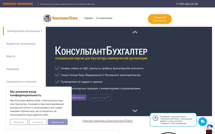 Screenshot ta' consultant-plus-rostov.ru