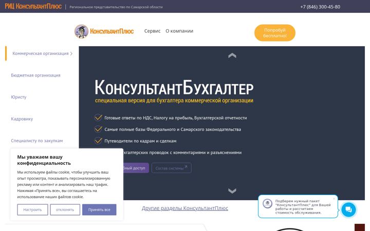 Screenshot ta' consultant-plus-samara.ru