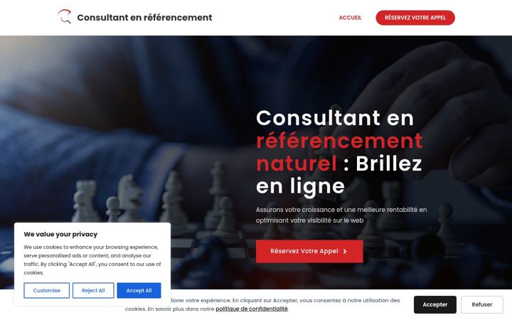 Screenshot of consultant-referencement.be