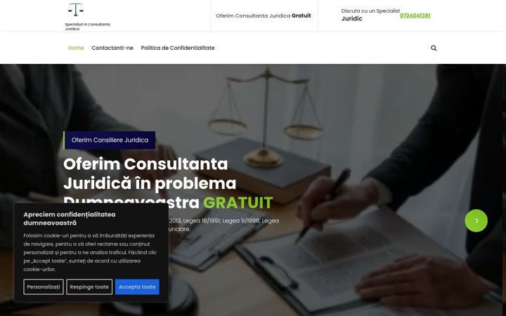 Screenshot of consultantajuridicagenerala.ro