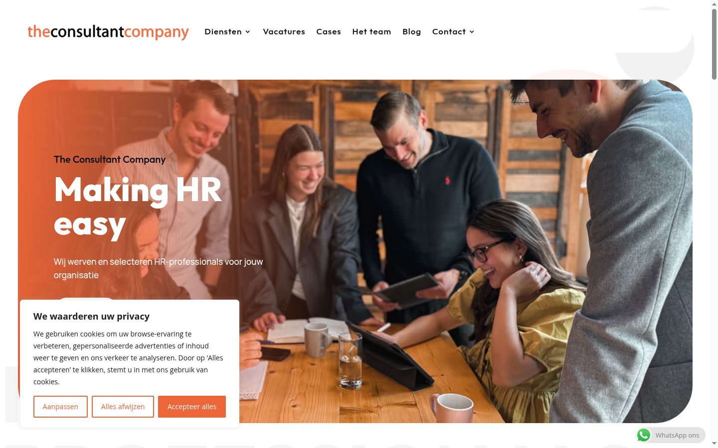 Screenshot of the consent banner shown before any interaction