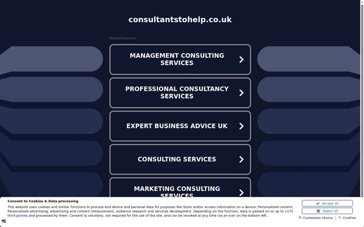 Екранна снимка на consultantstohelp.co.uk
