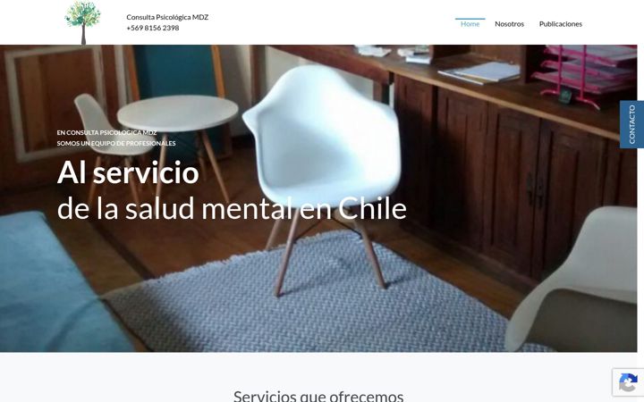 Screenshot of consultapsicologicamdz.cl