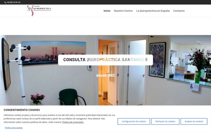 Screenshot of consultaquiropracticasantander.com