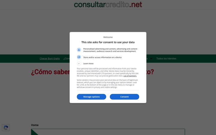Capture d'écran de consultarcredito.net