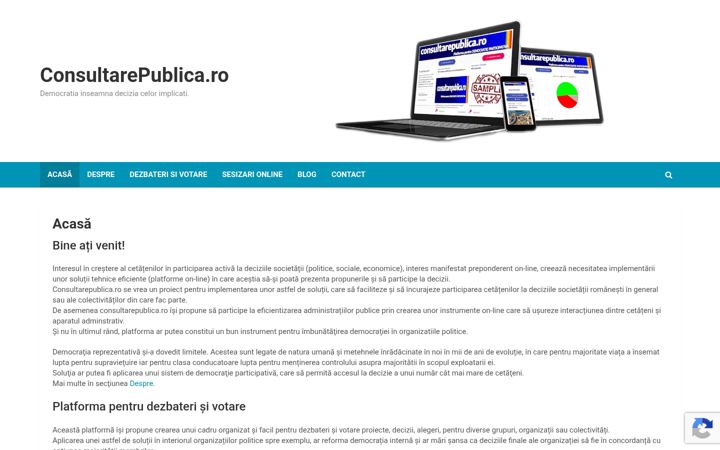 Screenshot of consultarepublica.ro